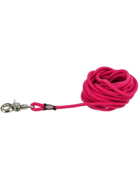 Cordón de rastreo Trixie de cuerda marinera tejida color fucsia