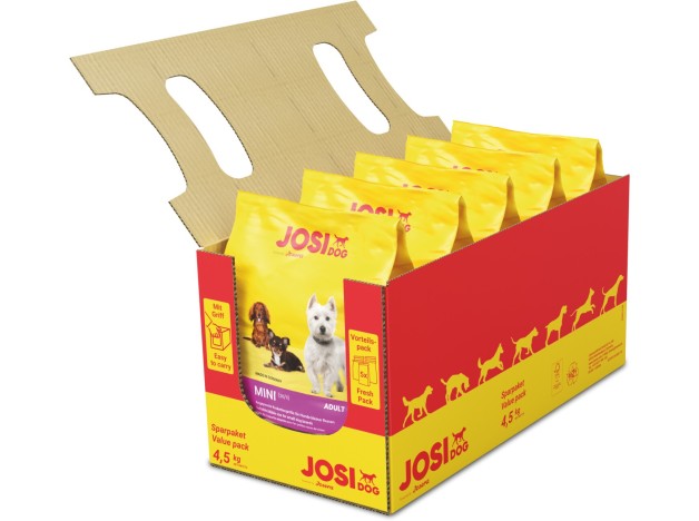 Pienso JosiDog Mini para perros de razas pequeñas pack de 5 sacos de 900 gr