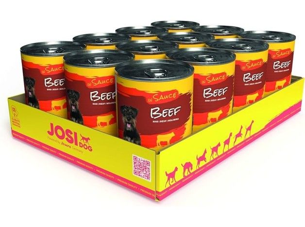 Josidog latas de Ternera en salsa pack de 12 latas