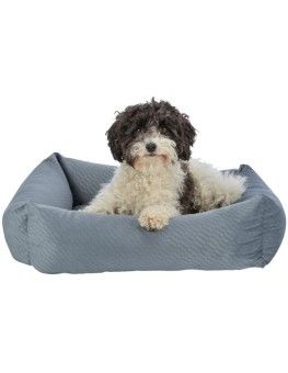Cama Alena rectangular azul y gris de Trixie 2