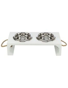 Soporte con dos comederos de cerámica Trixie Be Nordic