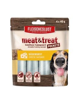 Fleischeslust Snack salchichas sabor a queso para perros