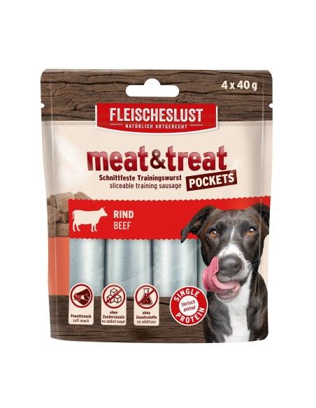 Fleischeslust Salchicha Ternera Tierna, snack para perros