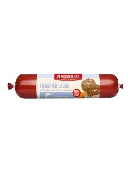 Fleischeslust salchichas para perros de Salmón con ternera
