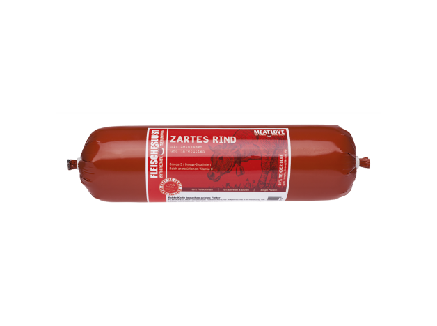 Meat Love salchichas de ternera y zanahorias para perros