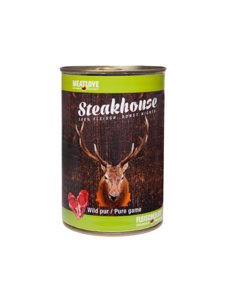 MeatLove Carne de Ciervo, latas de 400 gr. para perros
