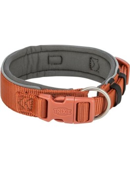 Trixie premium collar extra ancho acolchado color oxido