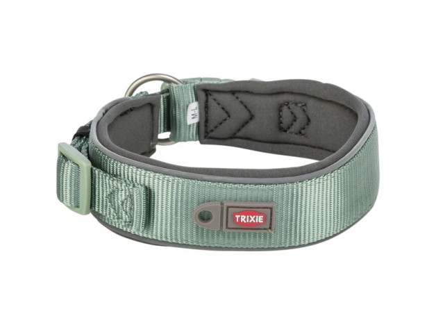 Collar Trixie Nylon Premium Extra Ancho color Salvia acolchado de neopreno