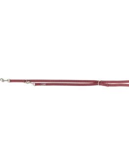 Ramal premium de doble capa Trixie color sangria para perros