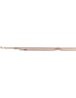 Ramal Trixie nylon de doble capa color Blush, correa multiposición para perros