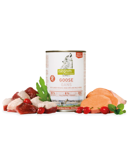Latas Isegrim 400 gr. carne de ganso, Alimento Húmedo para perros Isegrim - 1