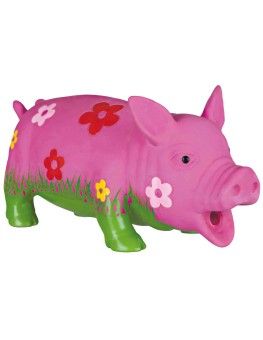 Juguete Trixie Cerdito floreado con sonido original para perros