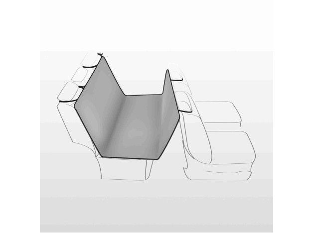Funda Protectora de borreguillo gris Asientos traseros  para perros