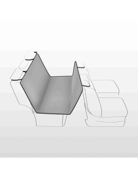 Funda Protectora de borreguillo gris Asientos traseros  para perros