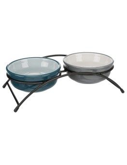 Set Comederos Eat on Feet con soporte metálico