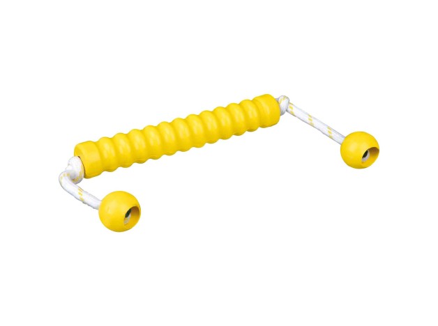 Juguete Trixie mordedor Mot Long flotante color amarillo para perros