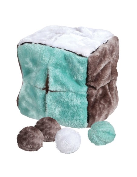 Juguete para perros, Trixie Cubo Sorpresa de felpa con pelotas