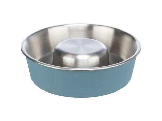 Comedero metálico anti ansiedad Trixie Slow Feed para perros