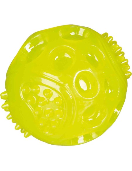 pelota luminosa Trixie flash color amarillo para perros pelota luminosa Trixie flash color amarillo para perros