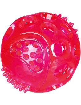 pelota luminosa Trixie flash color amarillo para perros 2