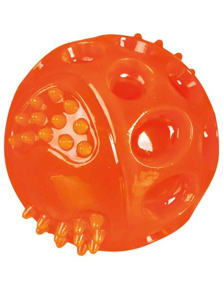 pelota luminosa Trixie flash color naranja para perros pelota luminosa Trixie flash color naranja para perros