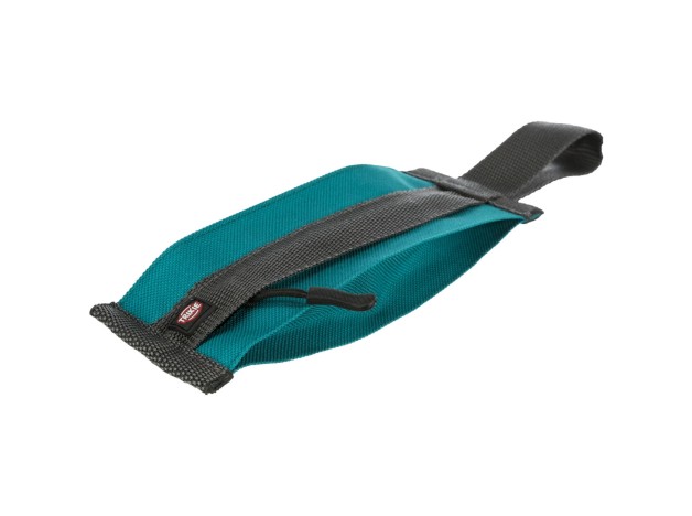 Motiivador Trixie de nylón verde  20 cm, rellenable con premios, para perros