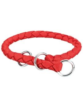 Collar semi estrangulador nylon redondo Para Perros Trixie Cavo Rojo