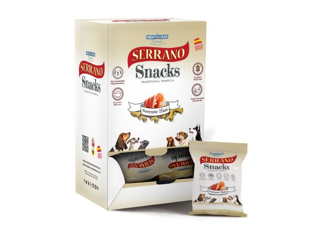 Premios de jamón para perros, snack huesitos Serranos de Mediterranean , pack ahoro