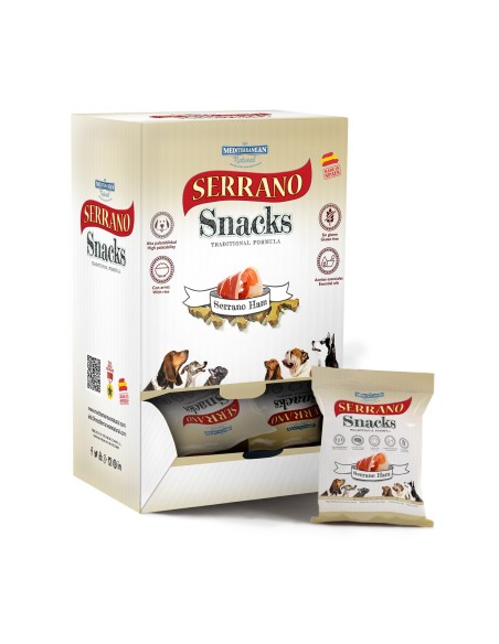 Premios de jamón para perros, snack huesitos Serranos de Mediterranean , pack ahoro