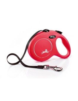 Flexi new bassic rojo cinta, correa extensible para perro Flexi - 1