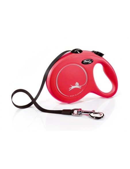 Flexi new bassic rojo cinta, correa extensible para perro Flexi - 1