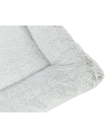 trixie farrello cama para perros en felpa suave gris y blanca