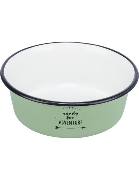 Comedero Trixie Adventure, Boll De Acero inoxidable Esmaltado En Verde Pastel Comedero Trixie Adventure, Boll De Acero inoxidable Esmaltado En Verde Pastel