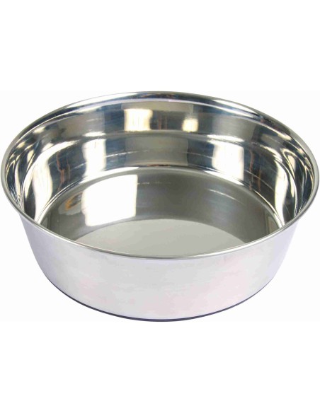 Comedero trixie acero inoxidable con base de caucho antideslizante, para perros