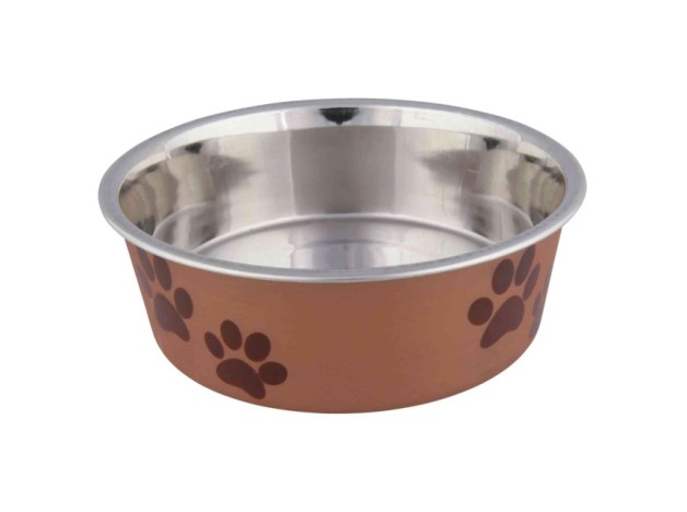 Comedero trixie Acero Inoxidable con esmalte exterior en diferentes colores para perros de todos los tamaños y razas