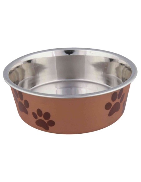 Comedero trixie Acero Inoxidable con esmalte exterior en diferentes colores para perros de todos los tamaños y razas