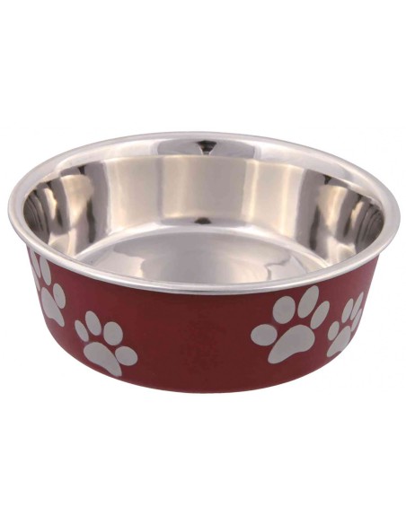 Comedero trixie Acero Inoxidable con esmalte exterior en diferentes colores, la tienda de nuestroperro te lo lleva a cas